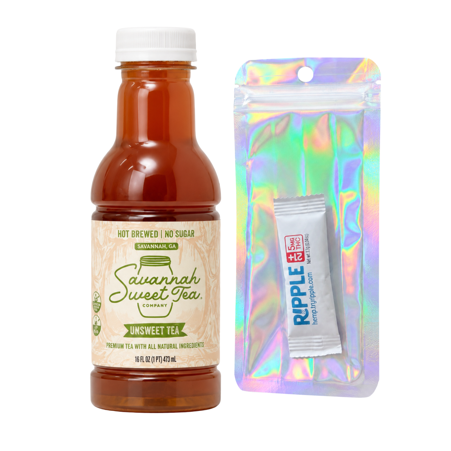 Savannah Unsweet Tea 16oz + THC Drink Mix